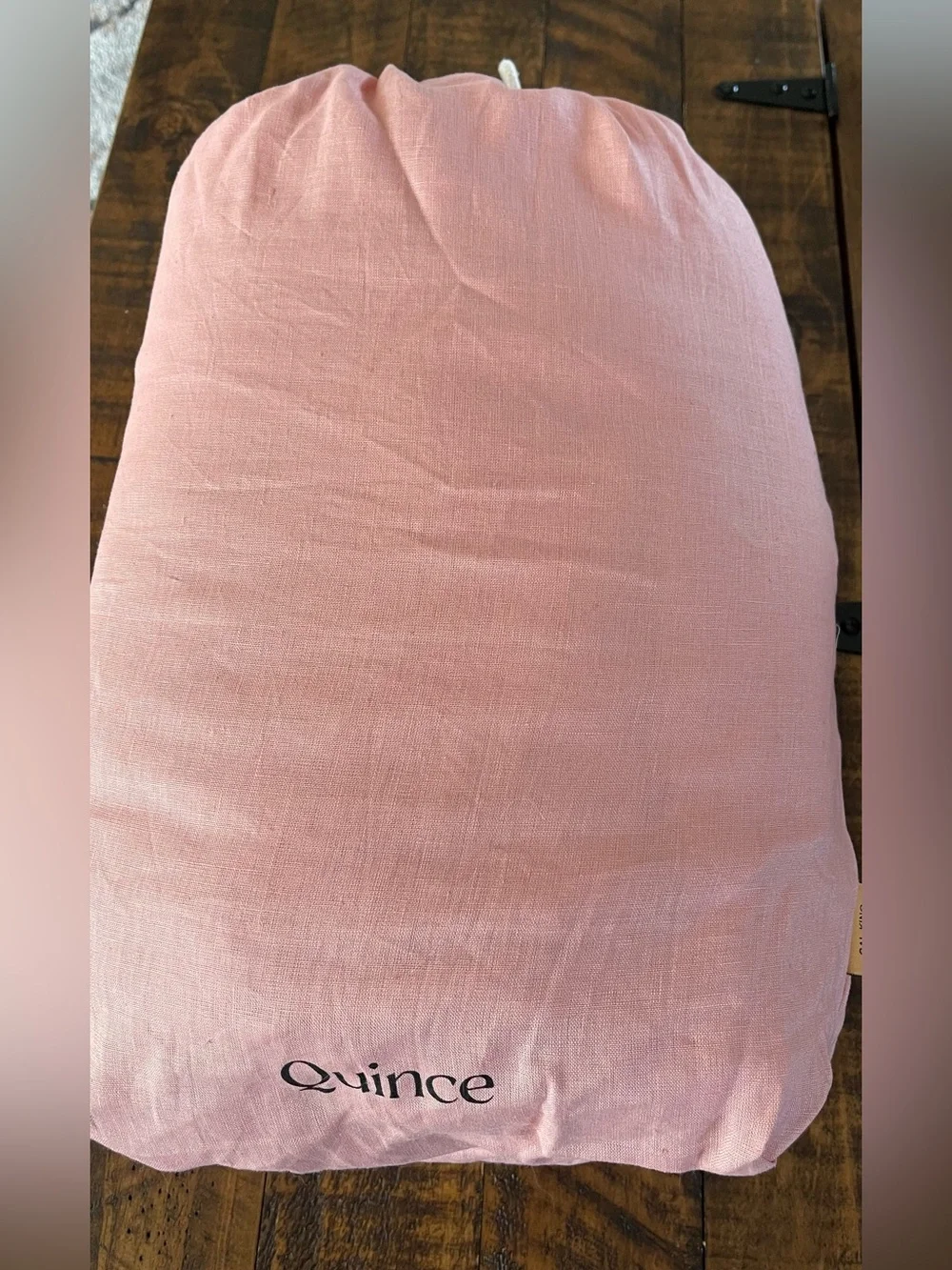 Quince European Linen Flat & Fitted Sheet Set, Cal King (Limited Edition Rose)